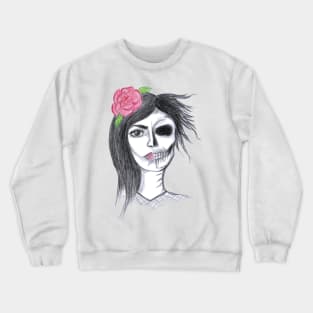 Calavera Beautiful Woman Art Crewneck Sweatshirt